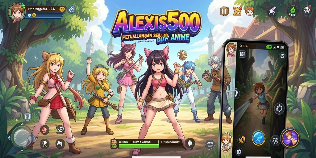 Screenshot utama ALEXIS500 menampilkan aksi seru dalam petualangan Anime.