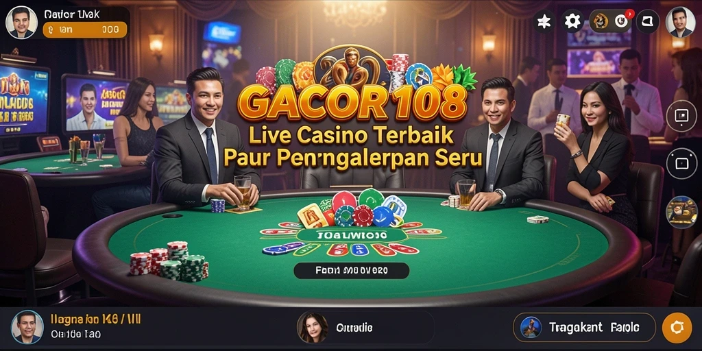 Gameplay GACOR108 dengan dealer profesional di Live Casino.