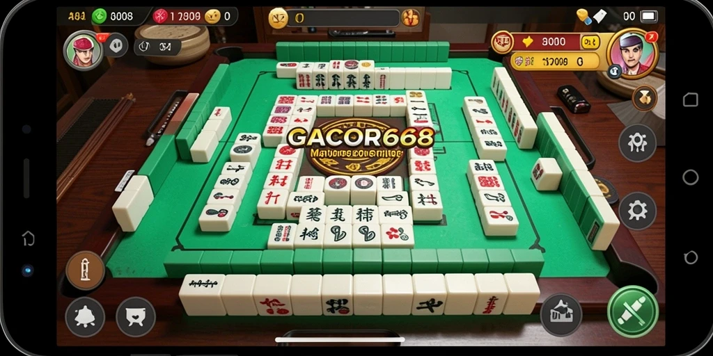 Screenshot GACOR668 menampilkan gameplay Mahjong yang seru dan menantang.