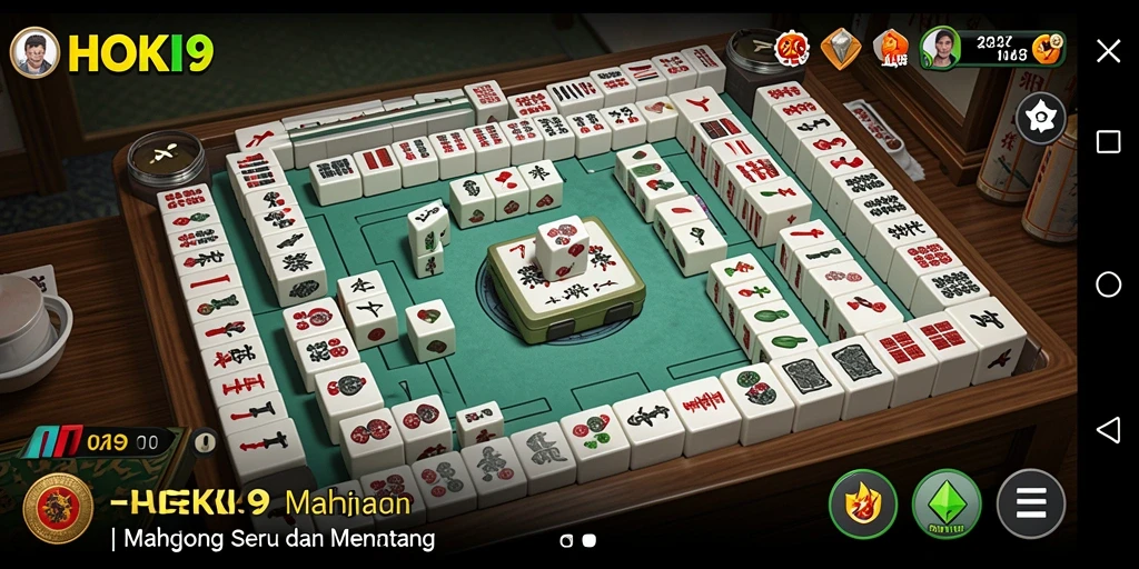 Tampilan gameplay menarik HOKI9 yang memukau pemain Mahjong.