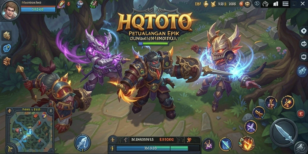 Tangkapan layar utama menampilkan aksi seru dalam permainan HQTOTO.