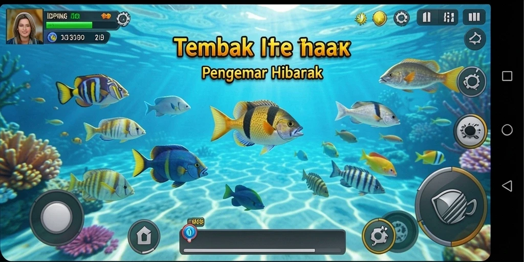 Tangkapan layar menunjukkan pengalaman seru dalam permainan Tembak Ikan IDPKING.