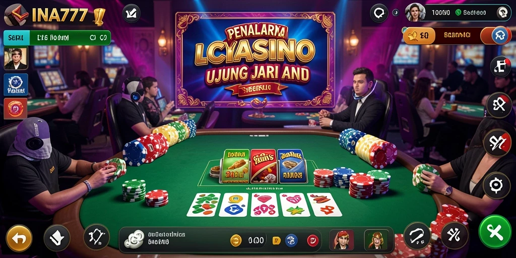 Tampilan gameplay Live Casino yang mendebarkan di INA777.