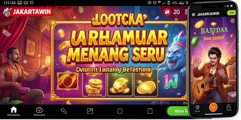Tampilan gameplay Slot JAKARTAWIN yang penuh warna.