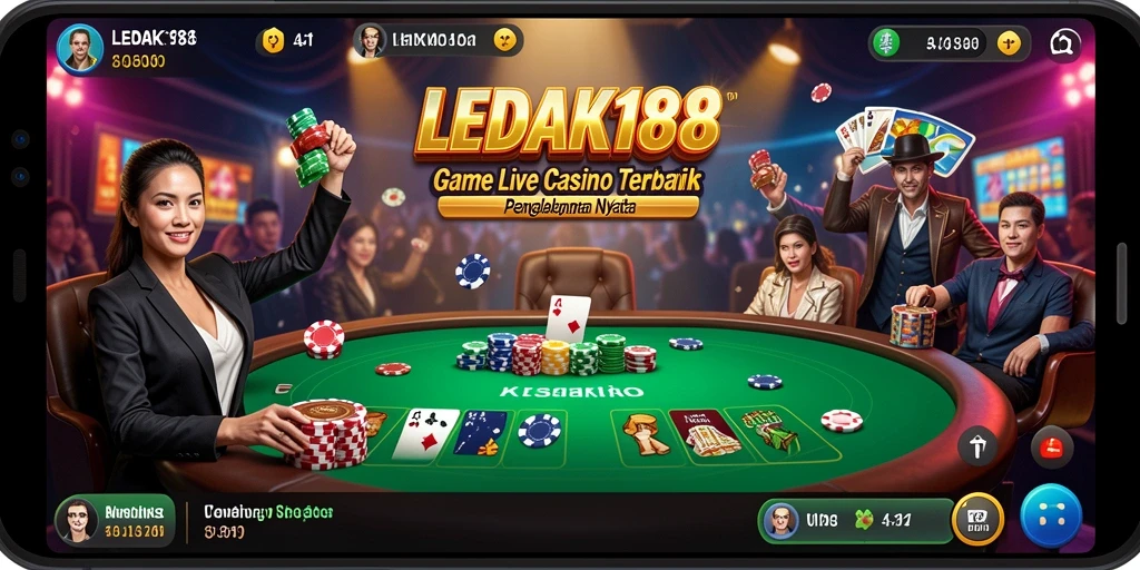 Screenshot gameplay LEDAK188 yang memukau dalam Live Casino.