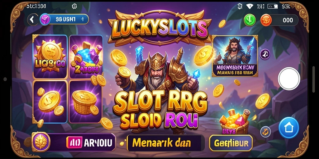 Tampilan menarik gameplay RPG di LUCKYSLOTS dengan slot dan karakter unik.