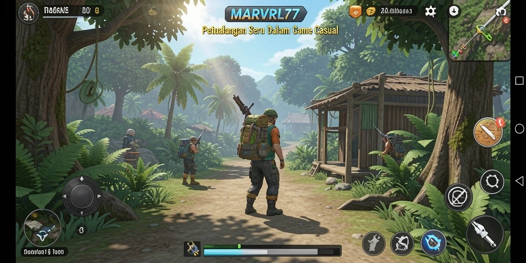 Tampilan gameplay seru MARVRL77 yang penuh warna dan tantangan.