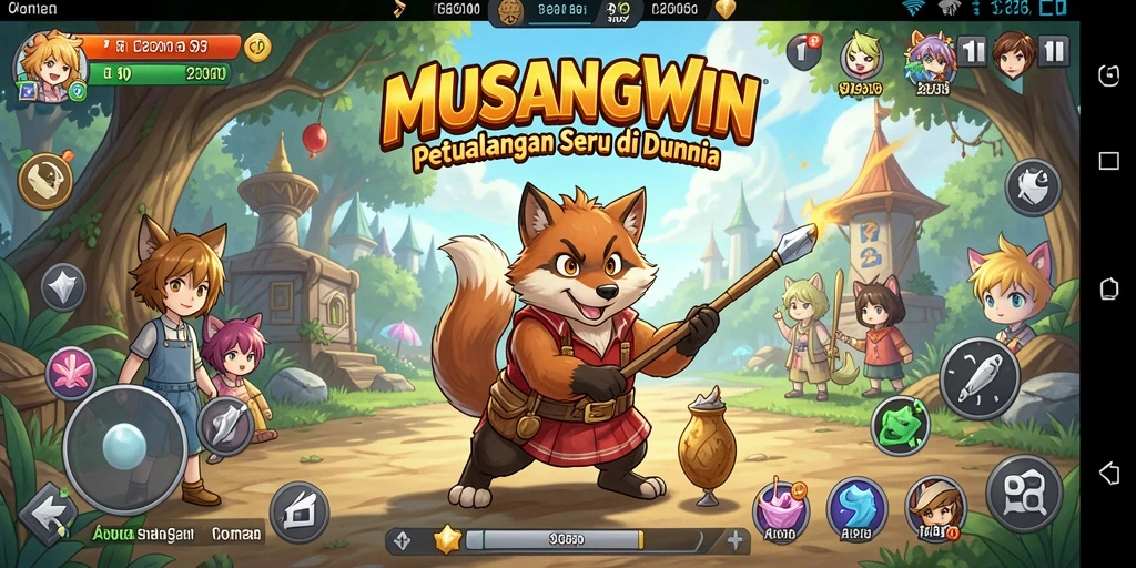 Tampilan gameplay seru dan karakter Anime yang menawan.