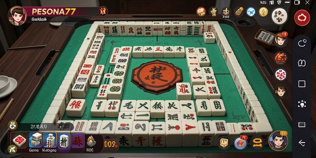 Tampilan gameplay Mahjong yang menarik dari PESONA77.