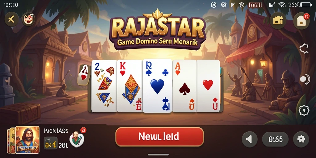 Screenshot gameplay Domino RAJASTAR yang menarik dan interaktif.
