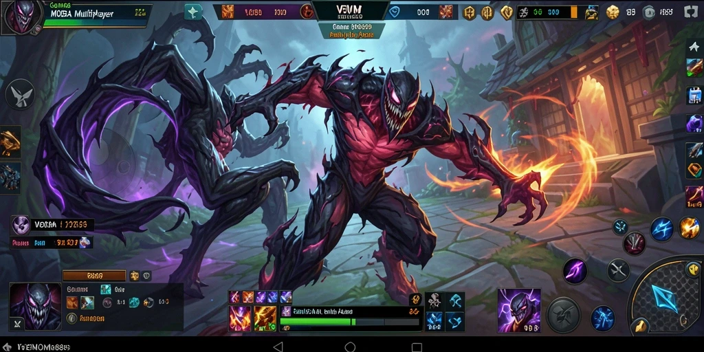 Tangkapan layar menampilkan aksi seru dalam pertempuran game MOBA.